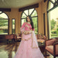 A Line Lehenga Net Pink Embroidered Lehenga Choli