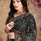 Contemporary Net Black Cord Work Saree