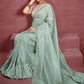 Trendy Saree Net Organza Green Lace Saree