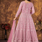 Salwar Suit Net Pink Cord Work Salwar Kameez