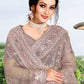 Contemporary Net Mauve Diamond Saree