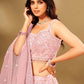 Lehenga Choli Net Pink Cut Dana Lehenga Choli