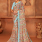 Classic Net Multi Colour Digital Print Saree
