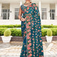 Contemporary Net Morpeach Embroidered Saree