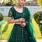 Lehenga Choli Net Green Embroidered Lehenga Choli