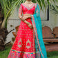 A Line Lehenga Net Pink Diamond Lehenga Choli