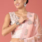 A Line Lehenga Net Pink Embroidered Lehenga Choli