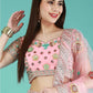 Lehenga Choli Net Pink Embroidered Lehenga Choli