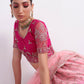 Lehenga Choli Net Pink Embroidered Lehenga Choli