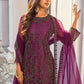 Pakistani Salwar Suit Net Purple Embroidered Salwar Kameez