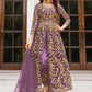 Salwar Suit Net Lavender Cord Work Salwar Kameez