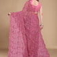 Trendy Saree Net Pink Embroidered Saree