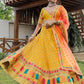 Lehenga Choli Net Yellow Diamond Lehenga Choli