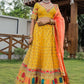 Lehenga Choli Net Yellow Diamond Lehenga Choli