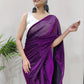 Classic Net Purple Fancy Work Saree