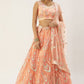 A Line Lehenga Net Peach Dori Work Lehenga Choli