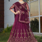 Lehenga Choli Net Purple Cord Work Lehenga Choli