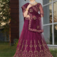 Lehenga Choli Net Purple Cord Work Lehenga Choli