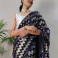 Trendy Saree Net Blue Foil Print Saree