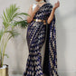 Trendy Saree Net Blue Foil Print Saree