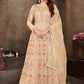 Floor Lenght Salwar Suit Net Gold Embroidered Salwar Kameez