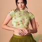 A Line Lehenga Net Green Dori Work Lehenga Choli