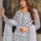 Ankle Lenght Suit Net Grey Diamond Salwar Kameez