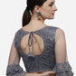 Designer Blouse Net Grey Embroidered Blouse