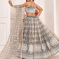 Lehenga Choli Net Grey Embroidered Lehenga Choli