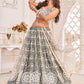 Lehenga Choli Net Grey Embroidered Lehenga Choli