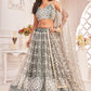 Lehenga Choli Net Grey Embroidered Lehenga Choli