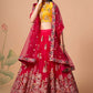 Lehenga Choli Net Hot Pink Dori Work Lehenga Choli