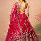 Lehenga Choli Net Hot Pink Dori Work Lehenga Choli