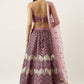Lehenga Choli Net Lavender Embroidered Lehenga Choli