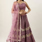 Lehenga Choli Net Lavender Embroidered Lehenga Choli