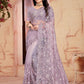 Trendy Saree Net Lavender Embroidered Saree