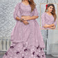 Lehenga Choli Net Lavender Embroidered Lehenga Choli