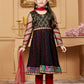 Pant Style Suit Net Black Embroidered Kids