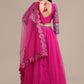 Lehenga Choli Net Pink Embroidered Lehenga Choli