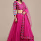 Lehenga Choli Net Pink Embroidered Lehenga Choli