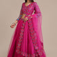 Lehenga Choli Net Pink Embroidered Lehenga Choli