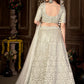 Lehenga Choli Net Off White Embroidered Lehenga Choli