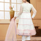 Pant Style Suit Net Off White Embroidered Kids