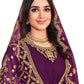 Pant Style Suit Net Purple Cord Work Salwar Kameez