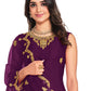 Pant Style Suit Net Purple Cord Work Salwar Kameez