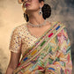 Classic Net Peach Embroidered Saree