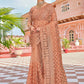 Contemporary Net Peach Embroidered Saree