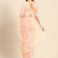 Contemporary Net Peach Embroidered Saree