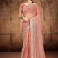 Trendy Saree Net Peach Diamond Saree