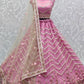 A Line Lehenga Net Pink Diamond Lehenga Choli